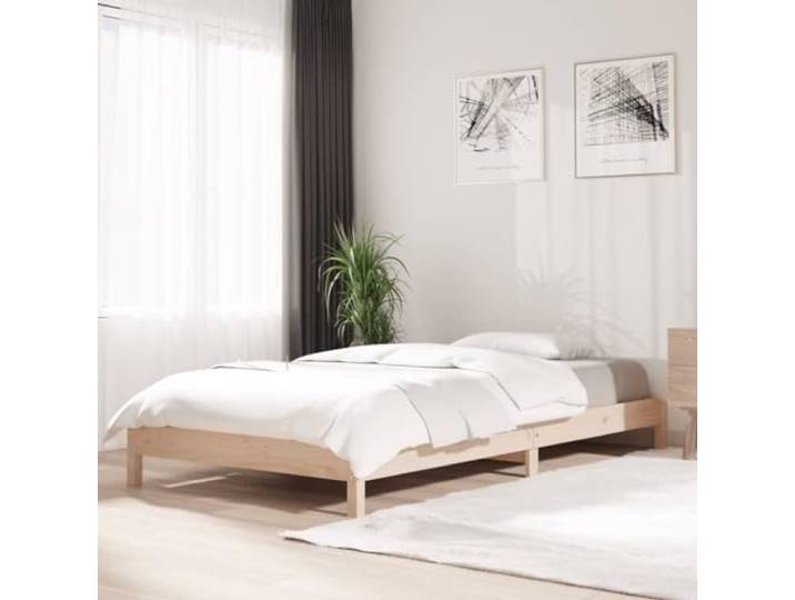 WDGJJFECNMUEHI Massives Kiefernholz Stapelbett Stabil 75x190 cm Braun Stapelbett 75x190 cm Massivholz Kiefer Holz Bettgestell mit Lattenrost stapelbar für kleine Räume Gästezimmer
