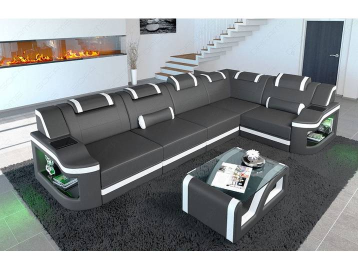 Ecksofa Padua L-Form in Leder