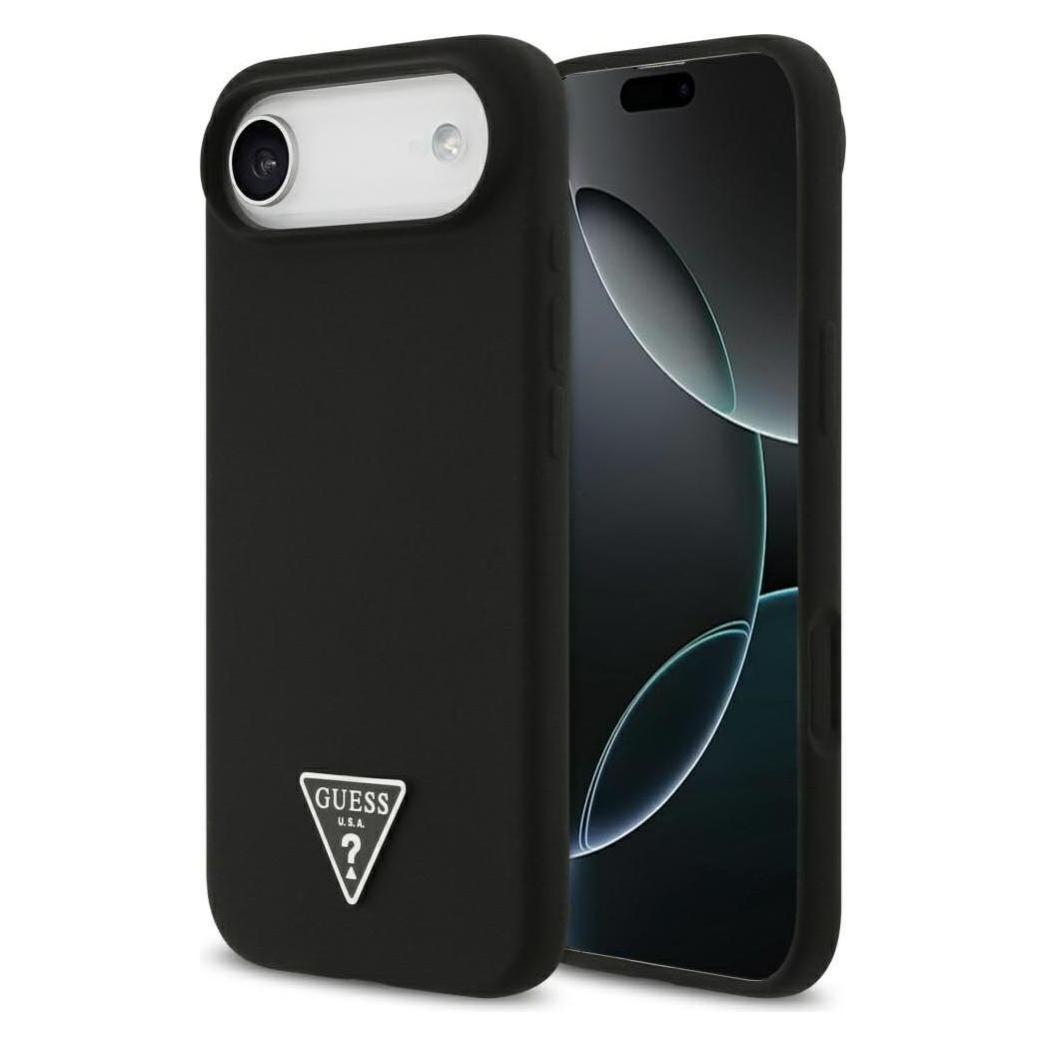 Guess - Silicone Triangle Logo MagSafe (GUHMP17MSCTRLMK) - iPhone 17 Air - Black (Apple iPhone 17) (GUE004855-0)