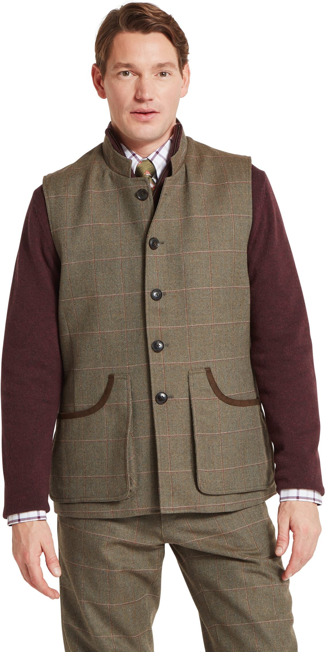 Schöffel Country Holcot Tweed Waistcoat - Green - Size 48 - Men