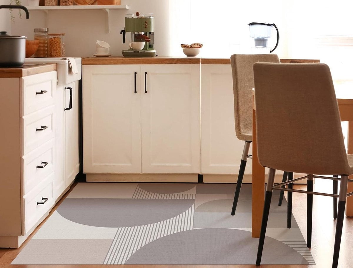 Meerkleurig Vinyl Keukentapijt - Waterdicht en Antislip Vloerkleed - 100 x 133 cm