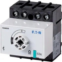 Eaton 1314158 Lasttrennschalter, DMM, 63 A, 4-polig, STOPP-Funktion optional, ohne Drehgriff und Antriebsachse, Vertikalanschluss DMM-63/4-SK