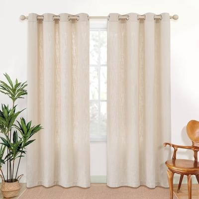 Awesome Home Linen Texture Light Filtering Grommet Panel Pair
