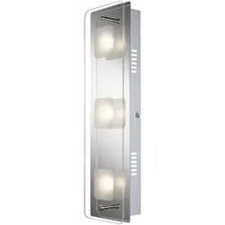 LED Wandleuchte indirekt Treppenhauslampe Flurleuchte Wandlampe 3 flammig Schlafzimmerlampe, 3x 5W, 3x 400lm warmweiß, BxH 12x42 cm