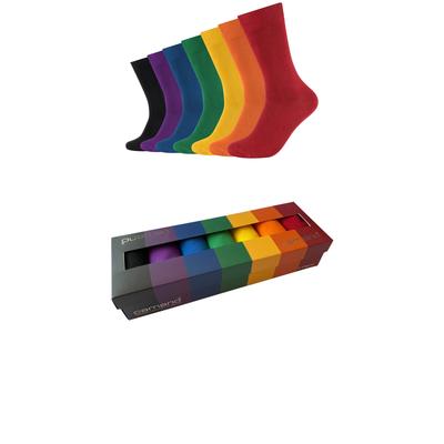 Socken CAMANO "comfort", Mädchen, Gr. 39-42, Sockengröße, bunt (rainbow), Baumwolle, Elasthan, Polyamid, normal, Socken Socken, in langer Form, mit Geschenkbox