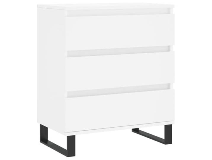 Kaorsrow Sideboard Weiß 60x35x70 cm Kommode mit Eisenbeinen Kompakter Beistellschrank aus Holzwerkstoff für Wohnzimmer und Schlafzimmer mit stabilen Metallfüßen.