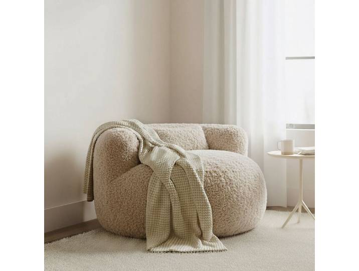 Fauteuil pouf 1 place pouf compressé Avec oreiller mousse haute densité kaki