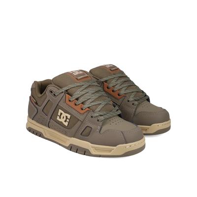 Ankleboots DC SHOES "Stag Wnt", Damen, Gr. 10 (43), schwarz olive, olive, Obermaterial:53.57% Leder, 33.18% Synthetikmaterial, 13.26% Polyester., Schuhe Ankleboots