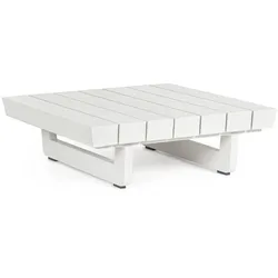 Couchtisch Infinity aus Aluminium, modern quadratisch, Weiß, pflegeleicht pulverbeschichtet
