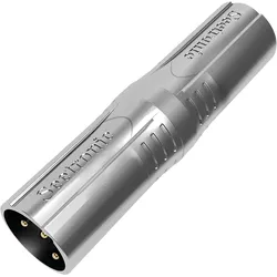 Seetronic XLR 3P male to XLR 5P male Goldkontakte - silberfarbenes Gehäuse
