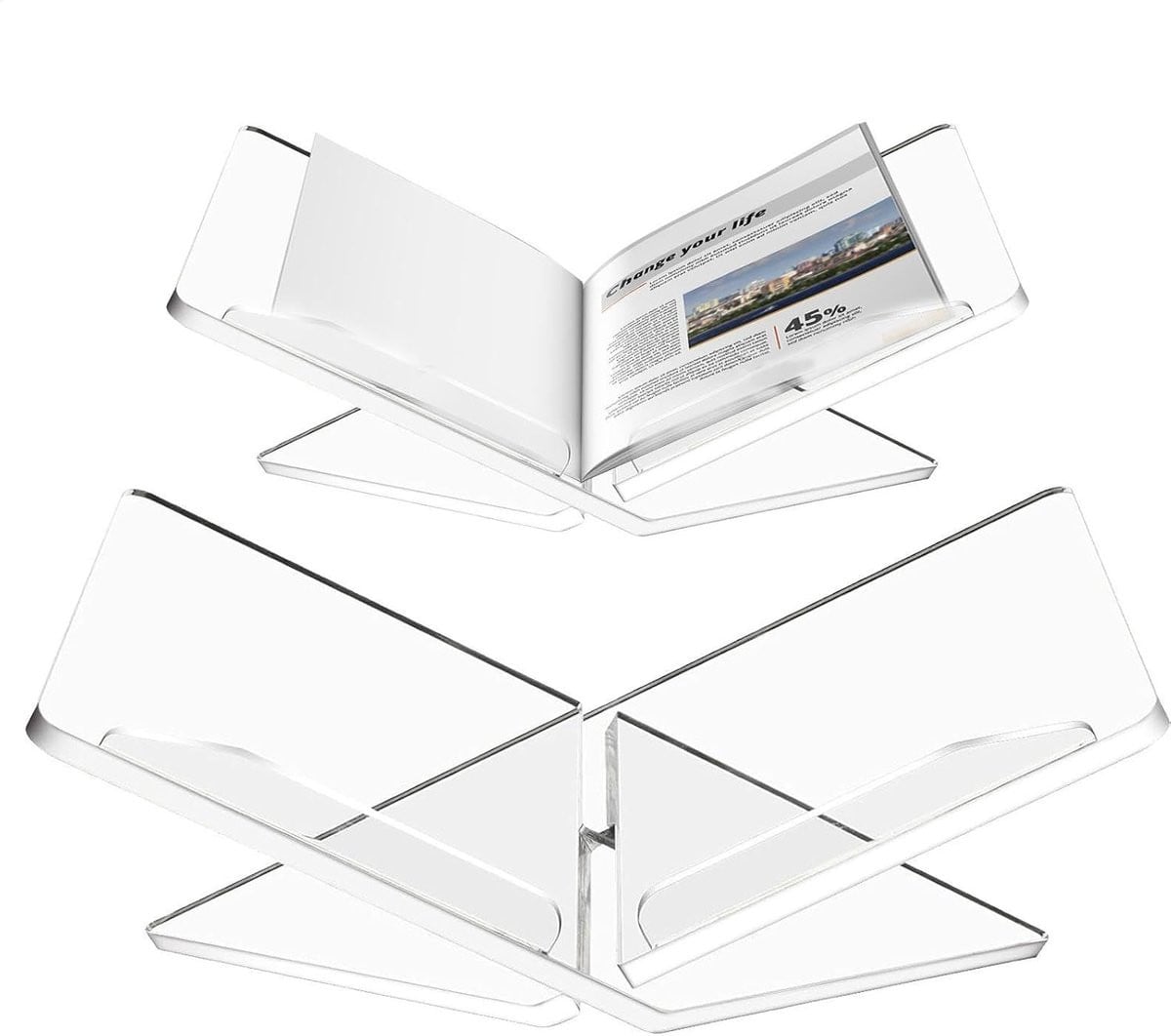 Bureau Boekenstandaard Acryl Leeshouder Transparant