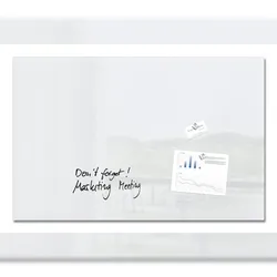 Sigel GL141 Glas-Whiteboard / große Glasmagnettafel Artverum, 65x100 cm, super-weiß