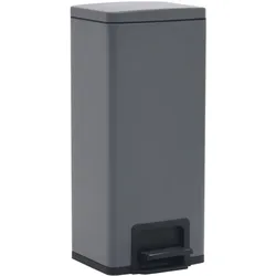 Helloshop26 - 30-Liter-Edelstahl-Treteimer mit Anti-Fingerprint-Beschichtung grau 02_0006068