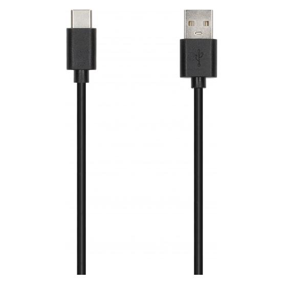 Seek Toti Kabel USB-A zu Typ-C, 1m PVC Datenkabel 3A, Schwarz (1 m) (1M231-BLK)