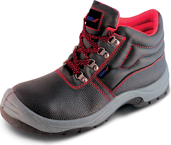 Dedra BH9T1A-42 Unisex Veiligheidsschoenen Zwart Leer en Polyurethaan