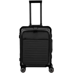 Travelite NEXT Trolley S mit Vortasche 4 Rollen (55cm) - Schwarz Koffer24