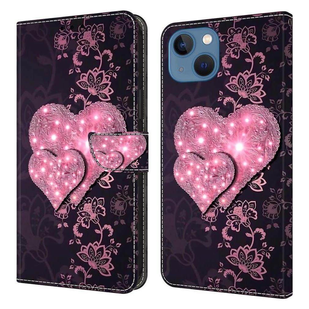 Cover-Discount iPhone 15 - 3D-Effekt Hülle Etui Herzen (Apple iPhone 15) (660155099H)
