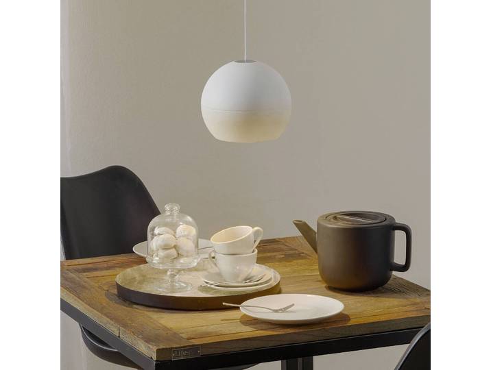 BEGA Hängelampe Studio Line, dimmbar, weiß / opal, für Wohn- / Esszimmer, Aluminium