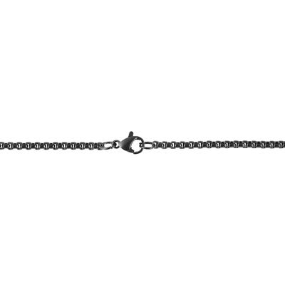 Kette ohne Anhänger ADELIA´S "Halskette aus Edelstahl mit Strass Steinchen 61 cm", schwarz, Halsketten, Damen, 61cm, Edelstahl, Ein Geschenk, das Freude macht