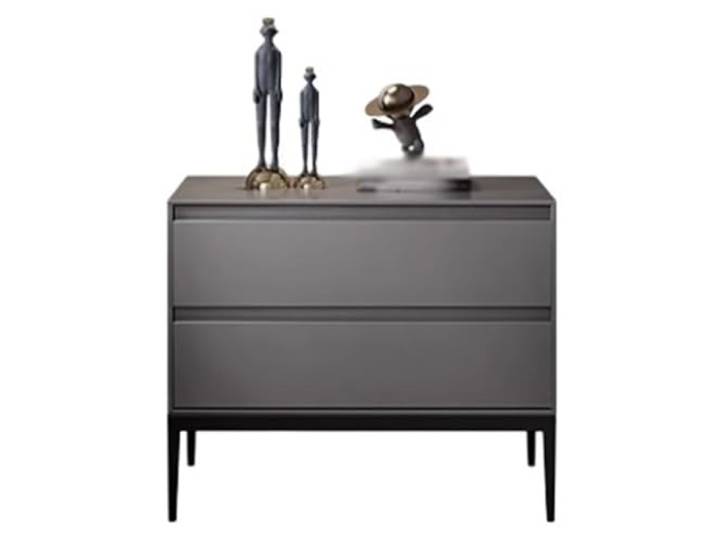 xiuling4568 Aufbewahrungs Organizer Sideboard Komplett Aus Holz Nachttisch Schlicht Bemalt for Schlafzimmer Keine Installation(Light Gray,Medium)