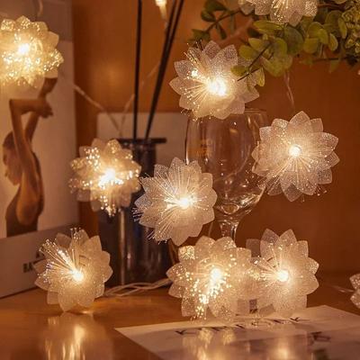 Uplifted Goods LED Fiber Optic Fairy Light Garland warm White 2m 10 Led
