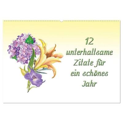 12 unterhaltsame Zitate für ein schönes Jahr (Wandkalender 2027 DIN A2 quer), CALVENDO Monatskalender