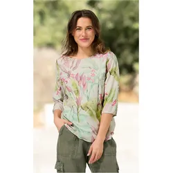 Viskose-Bluse in Druck salbei in Größe 50 von DW-Shop, Salbei, 50