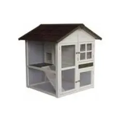 Hasenstall 2 Etagen, 105 x 105 x 110 cm, weiß