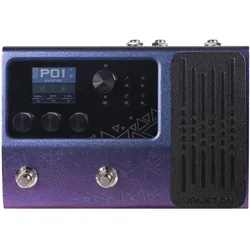 Valeton GP-100VT (Amp Simulator, Looper, Multieffekt), Effektgerät, Blau, Violett