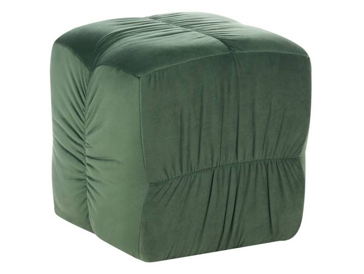 POUF Samtstoff Dunkelgrün Turley