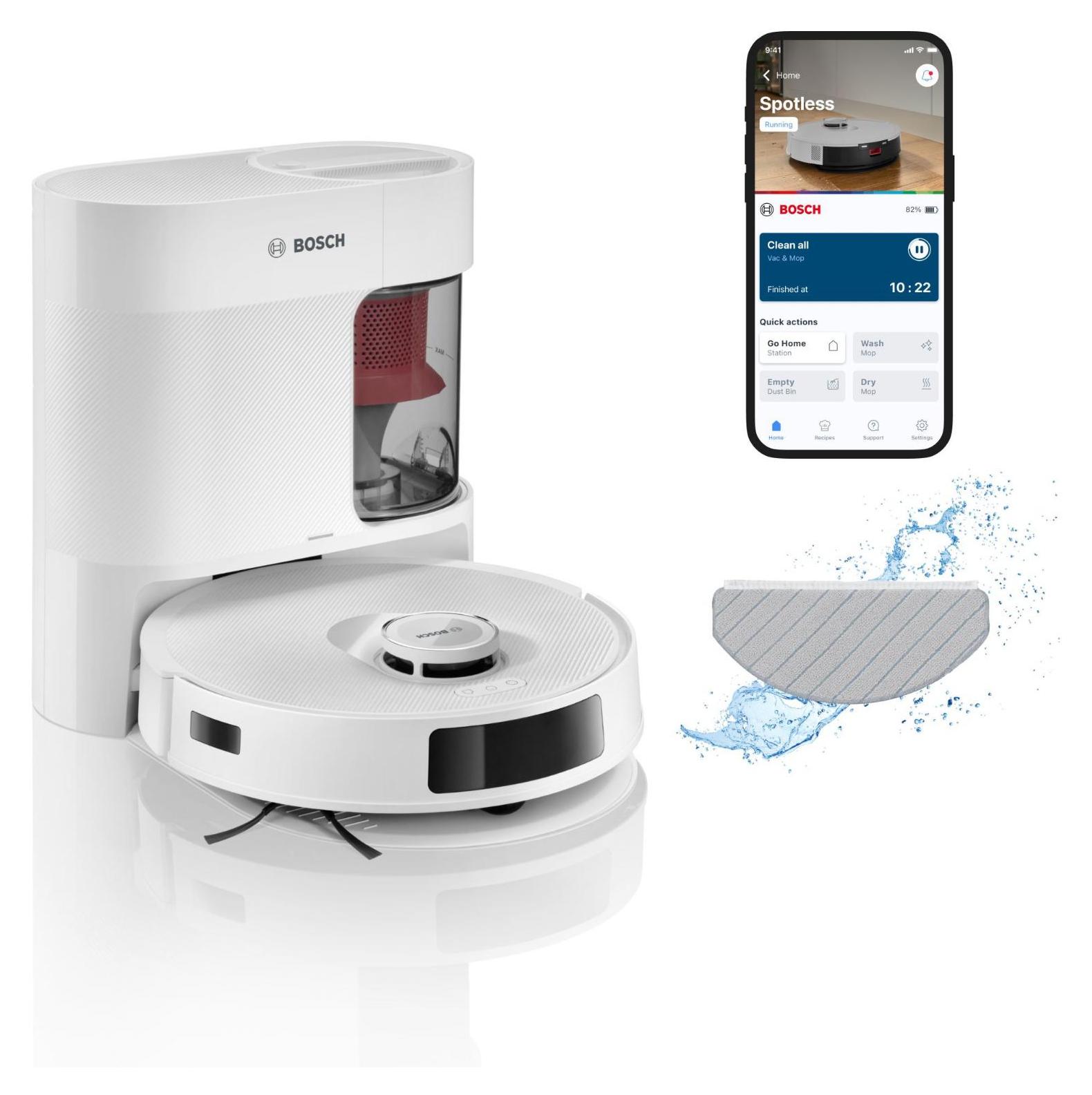 Bosch BCRD2W, Beutellos, Weiß, Rund, Beutellos, 0,4 l, Ladend, Purification