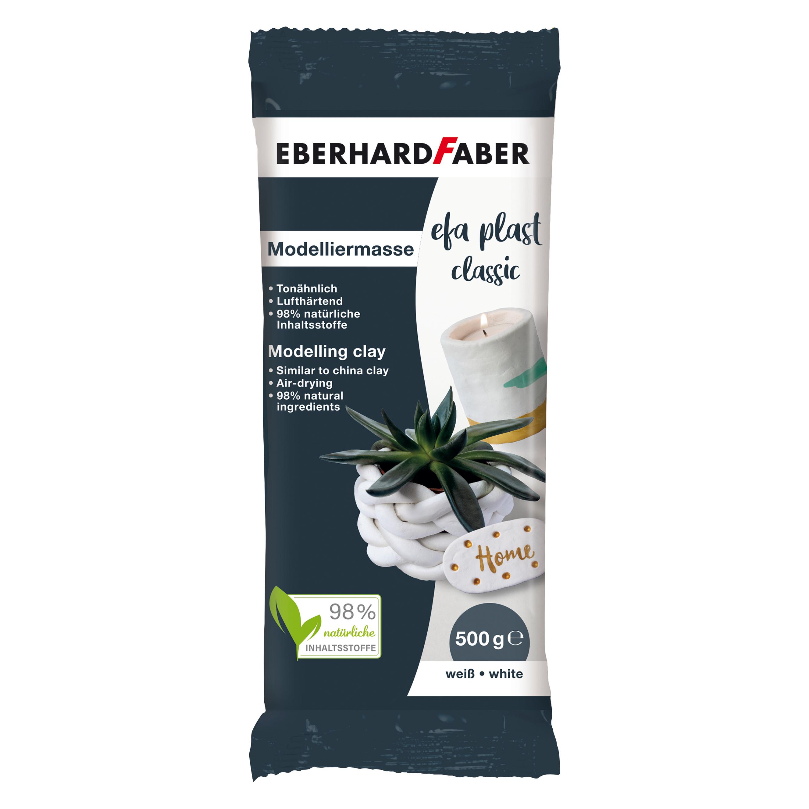 EberhardFaber Modelliermasse EFA PLAST Classic 500 g, Weiss (570301)