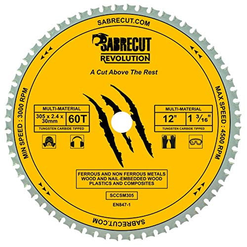 SabreCut Cirkelzaagblad 305mm 60T voor Metaal, Hout en Plastic