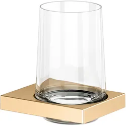 KEUCO EDITION 11 Glashalter, Echt-Kristallglas, 11150259000, Farbe: Messing gebürstet