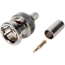 HICON BNC Crimp-Kabelstecker, gerade, nickelfarben