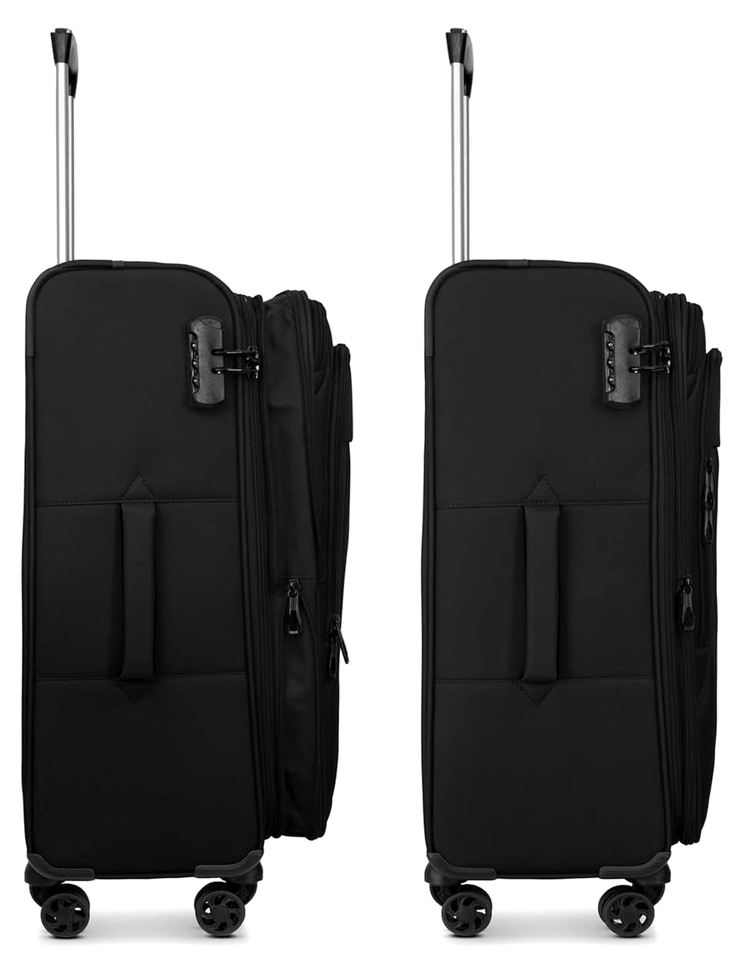 Koffer-Set 3-teilig für Damen und Herren | Reise-Trolleys 48 x 31 x 79 cm aus hochwertigem, flexiblem Polyester Material | Doppelrolle & Teleskopgriff| Melbourne 3.0 Serie