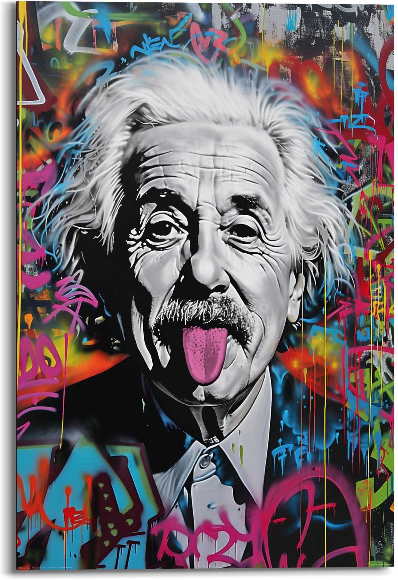 Reinders! Deco-Panel REINDERS "Graffiti Einstein", bunt (farbe bild(er): mehrfarbig), B:60cm H:90cm T:2cm, Bilder, Deco-Panel, Hobbyraum - Mehrfarbig - MDF - Street Art - 60x90 cm farbe bild(er): mehrfarbig B/H/T: 60cm x 90cm x 2cm