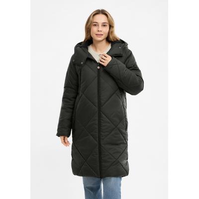 Wintermantel FRIEDA & FREDDIES "Frieda & Freddies", Damen, Gr. 40, schwarz (schwarz olive), 100% Polyester, Mäntel Wintermantel