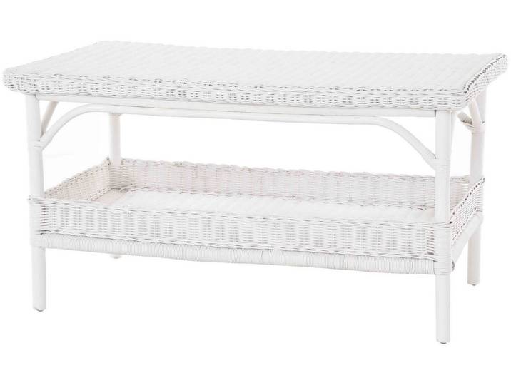 Krines Home Couchtisch Rattan-Tisch Beistelltisch Rechteckig Couchtisch Rattan Wohnzimmer, Wohnzimmer, Wintergarten, Rattan, Tisch, mit Ablage