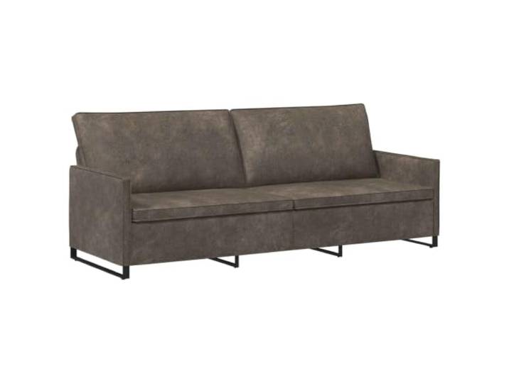 vidaXL 3-Sitzer Sofa Dunkelgrau 220 x 81 x 82 cm Kunstwildleder