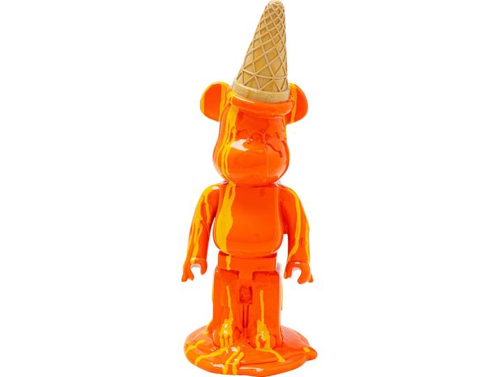 Dekofigur KARE DESIGN Deko Figur Gelato Bear , orange, B:16cm H:39,5cm T:14,5cm, Polyresin, Dekofiguren, Dekofigur