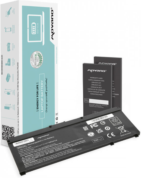 Movano Akku für HP Pavilion Gaming 15 17 / 11,55V 4545 mAh