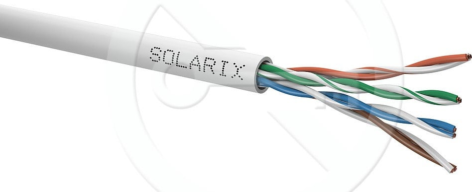 Solarix CAT5E UTP PVC Eca Installatiekabel, 100 meter, SXKD-5E-UTP-PVC