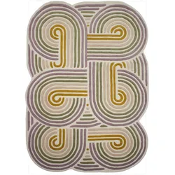 WOLLTEPPICH SOAR, abstrakt, Grün, 200 x 300 cm