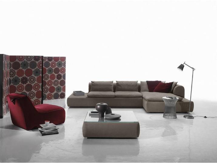 JVmoebel Ecksofa Braunes Leder-Ecksofa mit Ottomane für modernes Wohnen, Made in Europa
