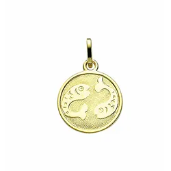 Sternzeichenanhänger ADELIA ́S "Sternzeichen Anhänger Fische 333 Gold ( 8K )", gold, Schmuckanhänger, Damen, Fische, Gold, Goldanhänger Fische