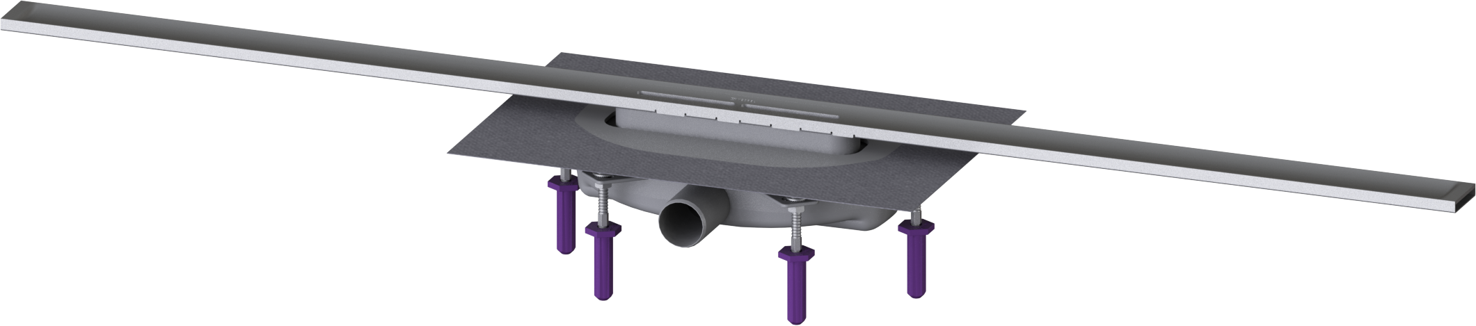 Kessel douche 45300.12 1200 mm, Inox brossé, Megastop