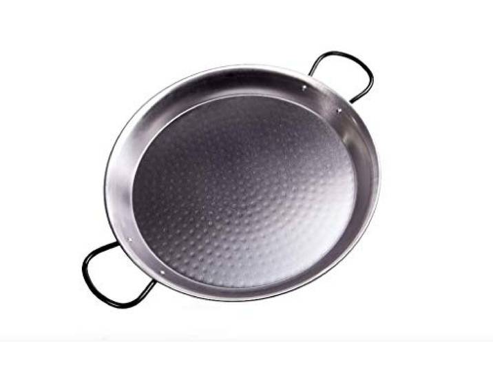 Vaello La Valenciana Gepolijst staal Valenciaanse Paella Pan, 28 cm, zilver