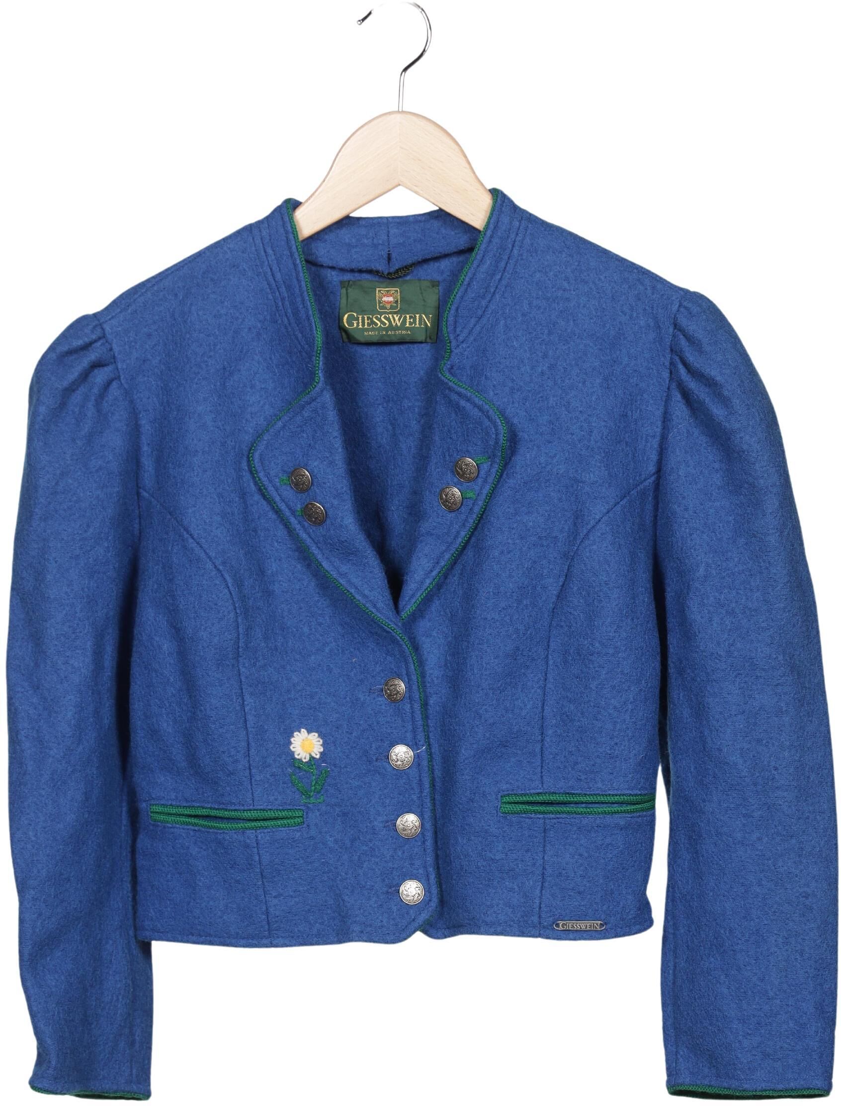 Giesswein Damen Jacke, Blau, Gr. EU 44, Schurwolle - Second Hand