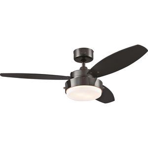 Westinghouse Deckenventilator Alloy, 78764, Ø 105cm, mit Beleuchtung, Flügelfarbe schwarz / grafit